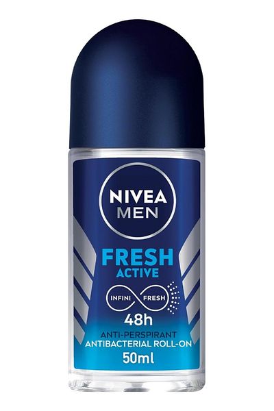 NIVEA MEN Antiperspirant Roll-on for Men, Fresh Active Fresh Scent, 50ml