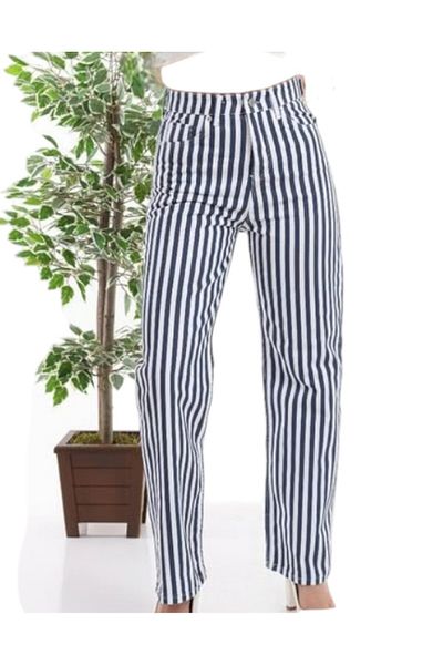 KOTOLOG Wide Leg Baggy Pipe Leg Straight Classic Trousers Jeans