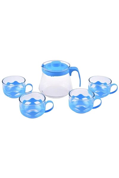 ALBETTO Blue Guardo 5 Piece Tea Set 600 ml