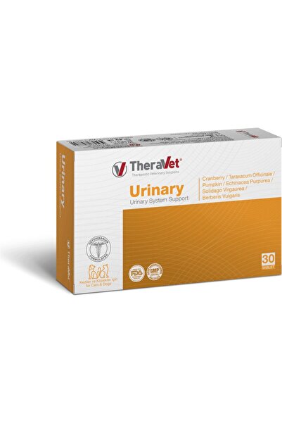 Theravet Urinary Kedi Köpek Üriner Sistem Destekleyici Yenilebilir Tablet 30'lu