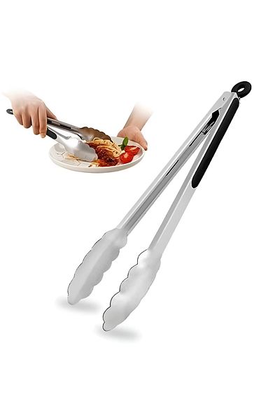 Köken Koken Professional Grill/kitchen Tong, Stainless Steel/silicon, Non-slip Handle, 36x3.8 Cm