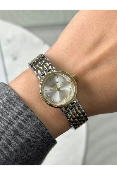 Homies Guaranteed Premium Women's Wristwatch Gold-Silver (White Dial) Rshms-202