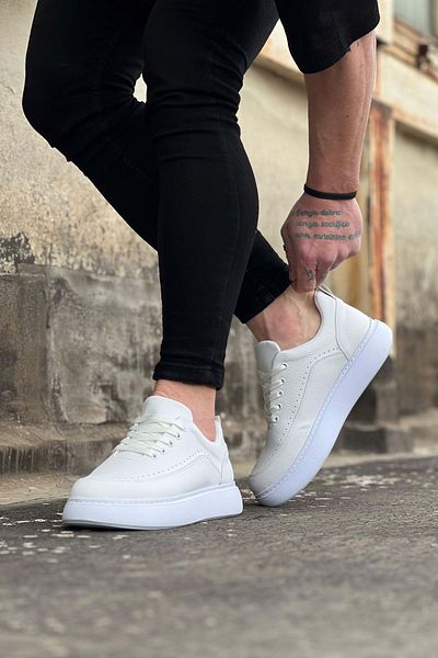 Wagoon Wg162 White Orthopedic Sole Men's Casual Shoes