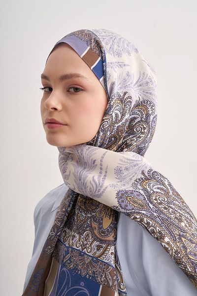 carell Ivory Lilac Vela Flush Shawl
