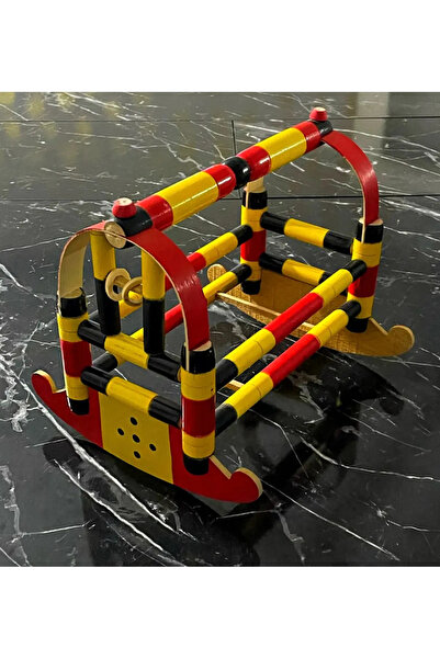 Genel Markalar Renkli Ahşap Oyuncak Tahta Oyuncak Beşik