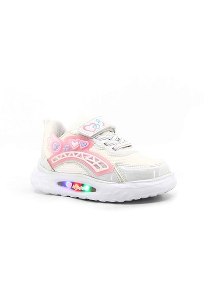 Tuğba Ortopedi 227 Girl's Preschool White Glitter Lightweight Sneaker