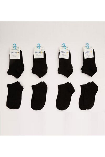 ÇamaşırcımShop 12 комплекта детски черни чорапи до глезена