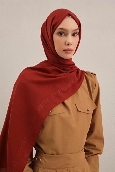 Armine Logo Bordered Cotton Silk Shawl 32