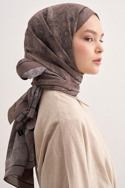 carell Floral Mink Vela Flush Shawl