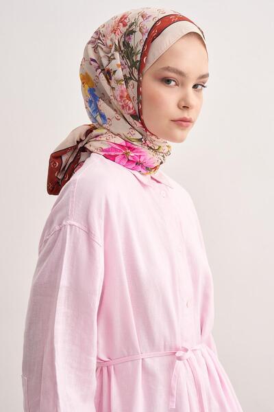 carell Şal cu monogramă cremă C