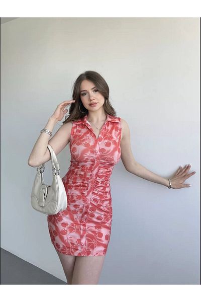 BELLAROBE Red Gathered Dress