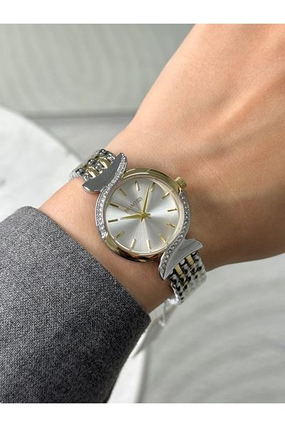 Homies Guaranteed Premium Women's Wristwatch Gold-Silver (White Dial Silver Detail) Rshms-217