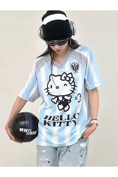 Gofeel Hello Kitty Fly Blue Jersey Jersey