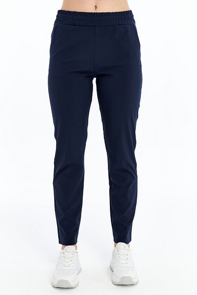 AXXEL Women's Navy Blue Spring Woven Lycra Trousers-P2223