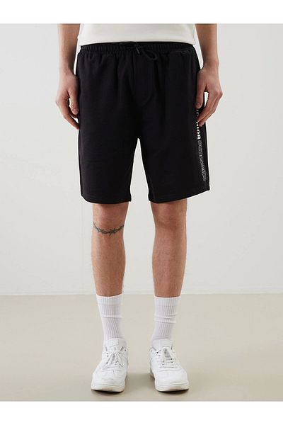 LC Waikiki Ανδρικό σορτς XSIDE Μαύρο Standard Fit με στάμπα
