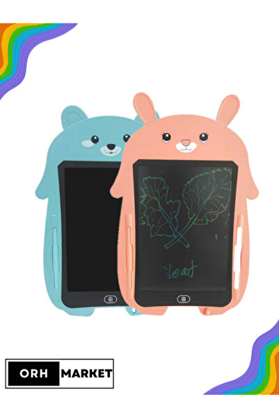 ORH Market Pembe 8.5 Inç Renkli Lcd Yazı & Çizim Tableti – Dijital Kalemli, Grafik Eğitim Tahtası