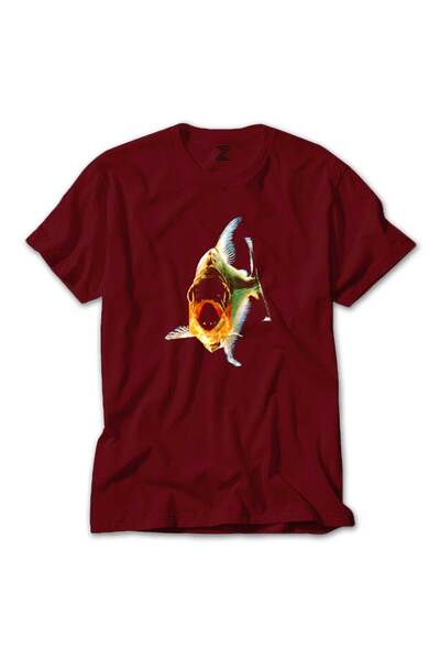 CrowsGate Tricou roșu Piranha Fish