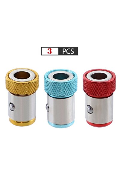 choice2 Multi Color 3pc Magnetic Bit Holder Alloy Electric Magnetic Ring Scre...