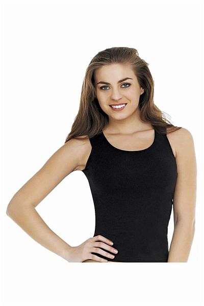ÇamaşırcımShop Silver 4066 6 Pack Lycra Flat Piping Wide Strap Tank Top