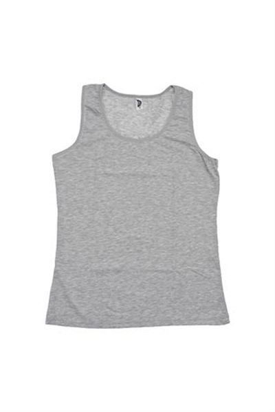ÇamaşırcımShop Silver 4066 6 Pack Lycra Flat Piping Wide Strap Tank Top