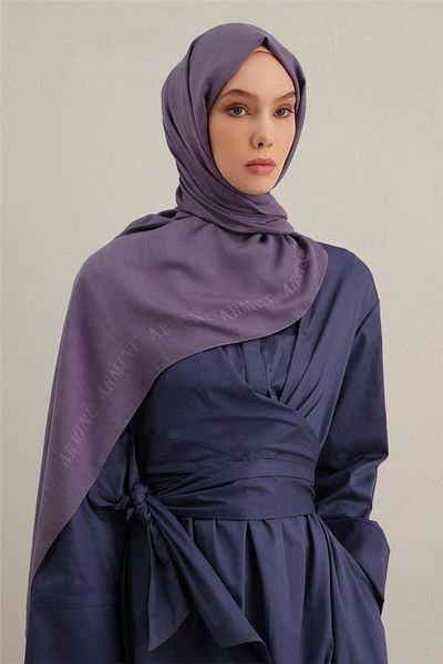Armine Logo Bordered Cotton Silk Shawl 45