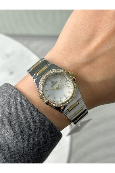 Homies Guaranteed Premium Women's Wristwatch Gold-Silver (White Dial) Rshms-218