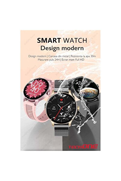 Techone Γυναικείο έξυπνο ρολόι και βραχιόλι γυμναστικής NY20, ροζ