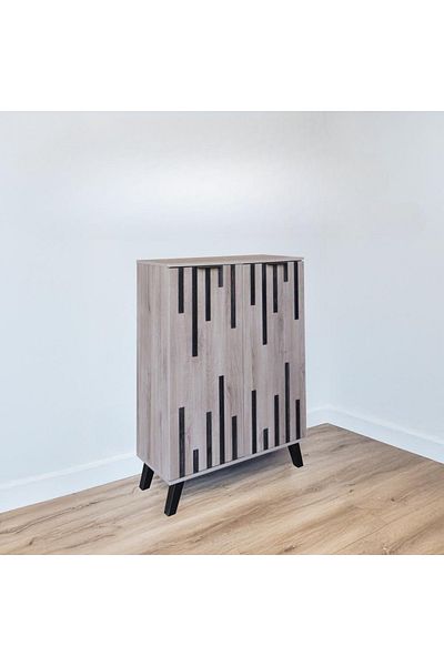 DECORA Uniquely designed buffet cabinet in modern colors, 80 cm