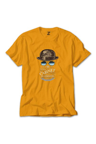 WAKHA Tricou colorat cu logo Cabinet Of Curiosities, culoare galbenă, mărimea XS