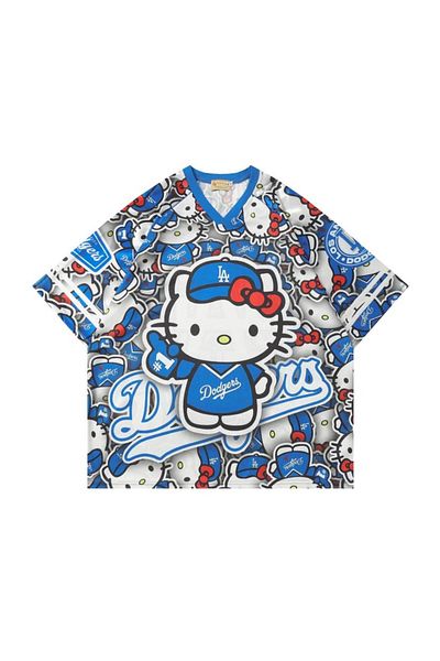 Gofeel Dodgers Hello Kitty Blue Jersey T-Shirt
