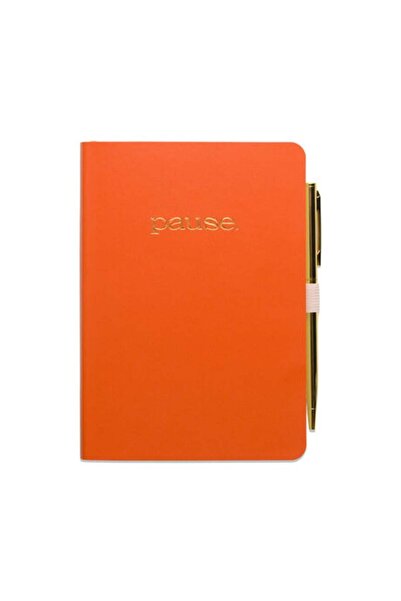 designworks ink Vegan Deri Kaplı Pause Kalemli Şükran Defter