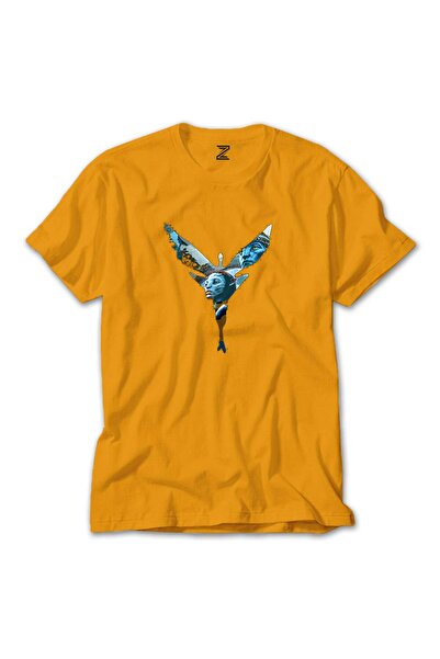 CrowsGate Tricou Avatar The Way Of Water cu fluture colorat, culoare galbenă,...