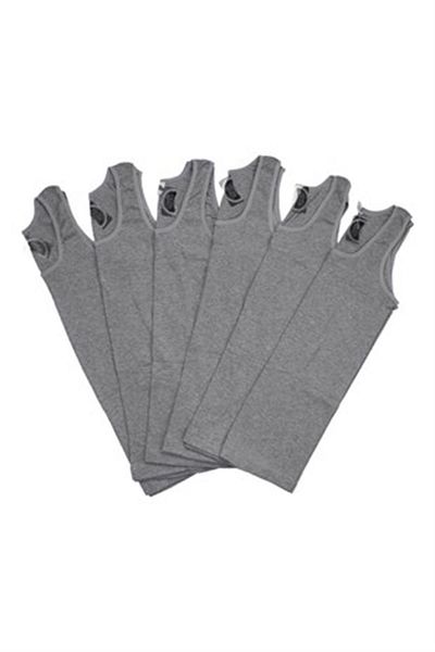 ÇamaşırcımShop Silver 3009 6 Pack Ribbed Piping Wide Strap Athlete