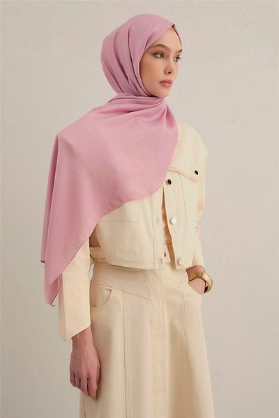 Armine Logo Bordered Cotton Silk Shawl 37