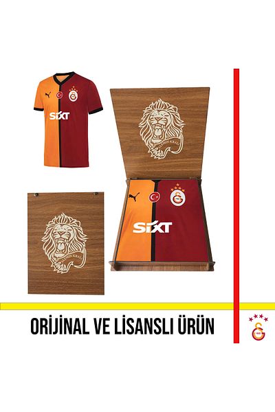 Galatasaray 2024-2025 Home Fan Jersey - Licensed Wooden Box