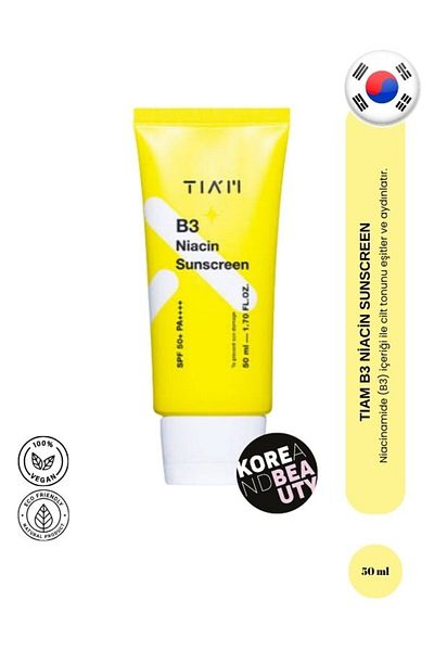 TİAM B3 Niacinamide Sunscreen 50ml - Dark Spot, Pa 50, Daily Face Sunscreen