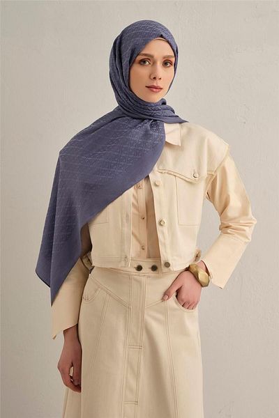 Armine Lyocell Naia Triangle Monogram Shawl 5 42