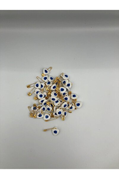 DUCK HOBY Nazar Boncuğu Sarı Çengelli Iğneli 50 Adet