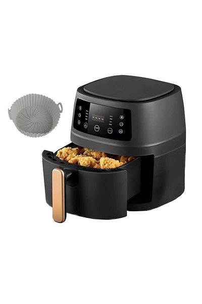 Köken Friteuză cu aer Koken, 2400w, 8 programe, capacitate 8l, temperatură reglabilă, bol detașabil, 32x25,5 cm