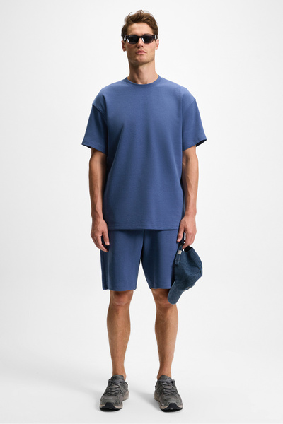 GRIMELANGE DONYEL Ανδρικό μπλουζάκι με κοντό μανίκι με λαιμόκοψη κανονικό Indigo