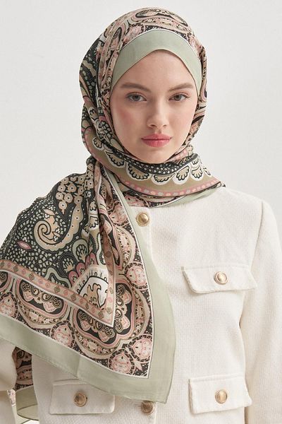 carell Olea Soft Green Nilla Cotton Shawl