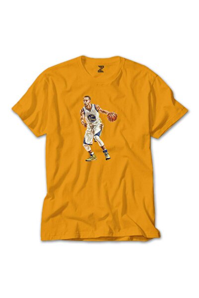 CrowsGate Stephen Curry Silhouette Yellow T-Shirt