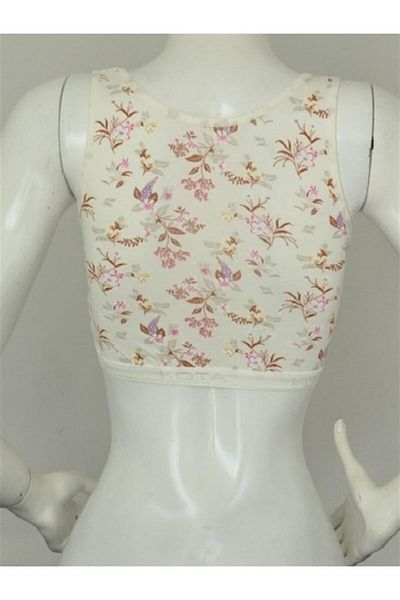 ÇamaşırcımShop Kota 6336 Wide Strap Patterned Padded Bustier Half Tank Top