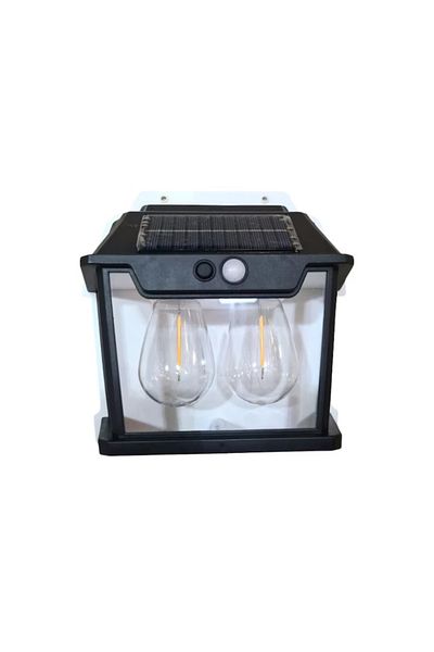 MACVI Lampa solara Macvi® de perete cu LED dublu, senzor de miscare 8m, 3 moduri, fara fir, IP65