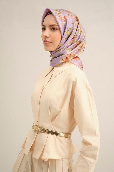 Armine Φουλάρι με σχέδιο από καθαρό μεταξωτό Twill 9347- 50