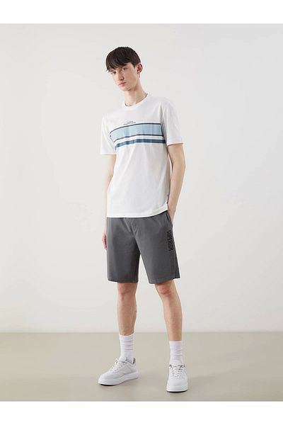 LC Waikiki Ανδρικό σορτς XSIDE Grey Standard Fit με στάμπα