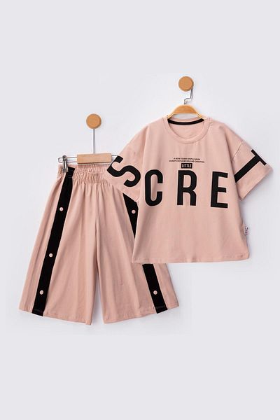 Lmn Screet Printed Unisex Children's Shorts Suit