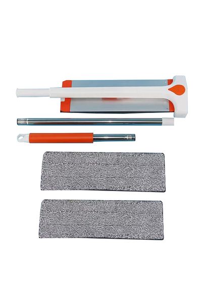 PAA-home PAA-home Flat Mop with Telescopic Rod, Self-Wringing, 2 Microfiber Cloths, 180° Rotation