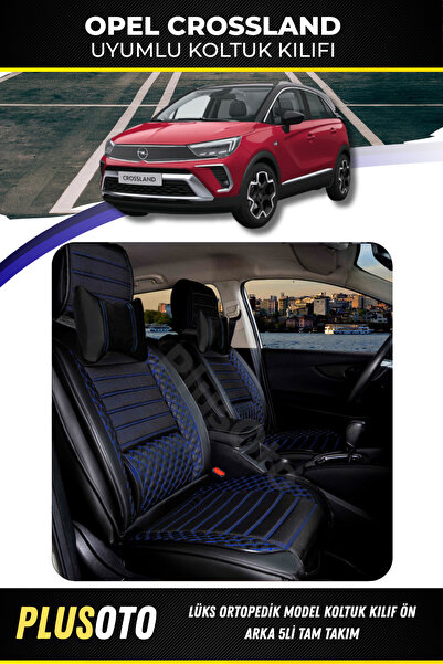 PlusOto مجموعة أغطية مقاعد السيارة المتوافقة مع Opel Crossland Plus Lux Serie...