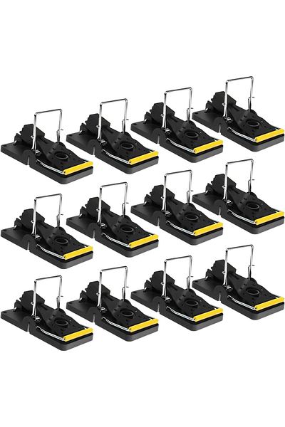 fulina 12 Pcs Mouse Traps, Indoor Outdoor for Home, Reusable, Easy to Clean